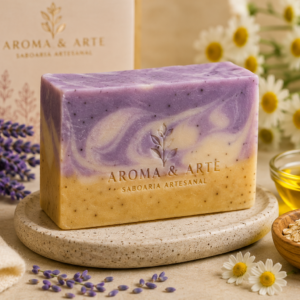 Sabonete Artesanal Relaxar – Lavanda e Camomila | Aroma & Arte
