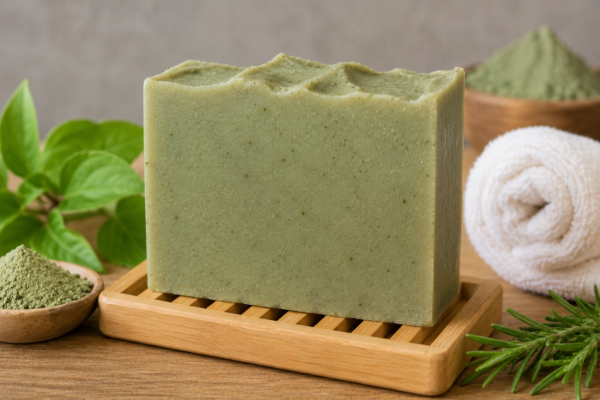 sabonete artesanal argila verde para controle da oleosidade e acne