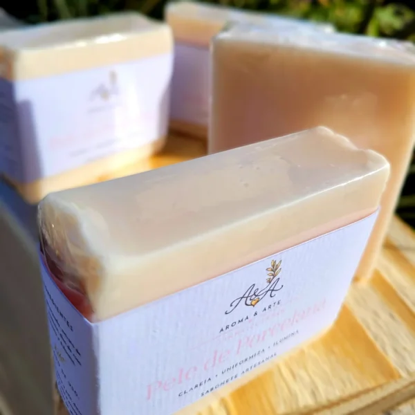 Sabonete Pele de Porcelana - Vista Frontal | Aroma & Arte