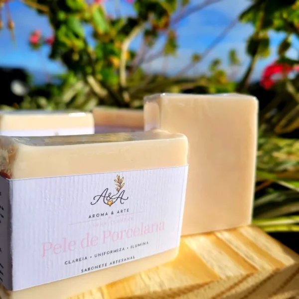 Sabonete Pele de Porcelana - Luminosidade Natural | Aroma & Arte