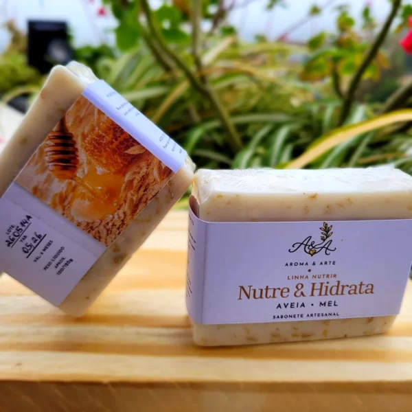 Sabonete Artesanal Aveia e Mel - Aroma Delicado | Aroma & Arte